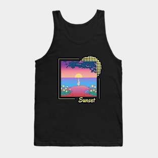 Beautiful Beach Sunset View Tank Top